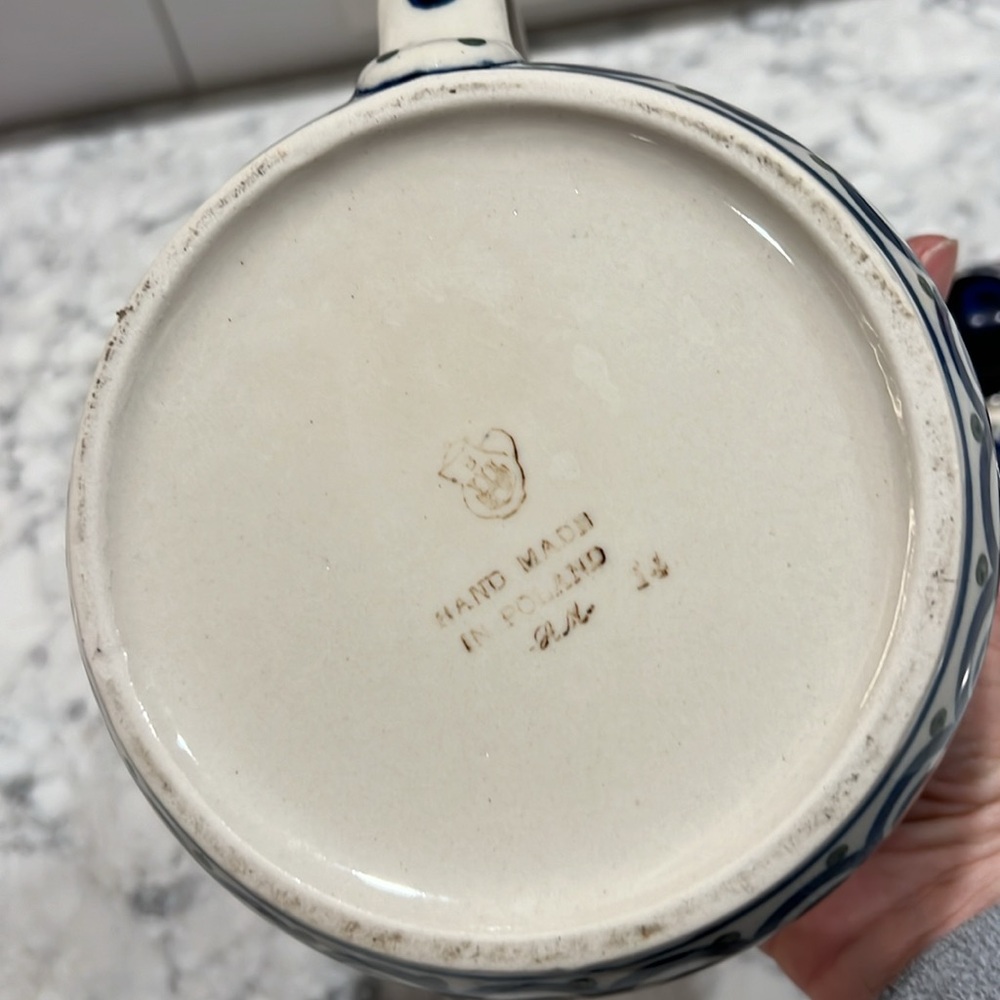 Polish Pottery Gravy Pitcher - Picture 4 of 7